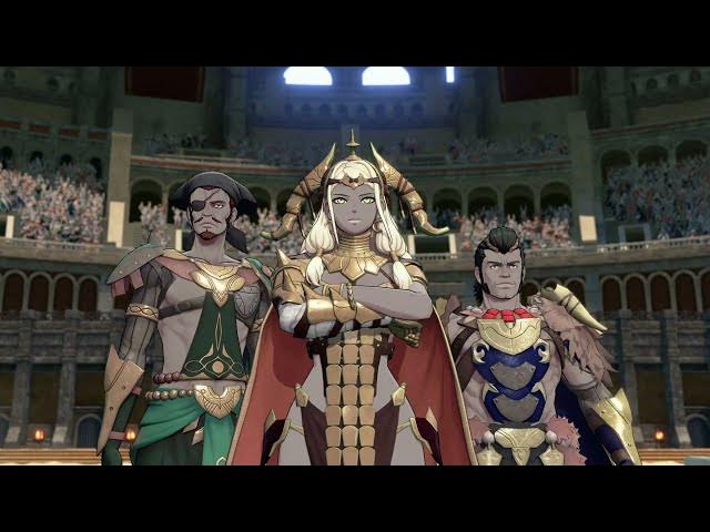 Video thumbnail for Fire Emblem: Fortune's Weave - 1 Cai's Path Ch 10: Cai Talks with Theodora | Solel, Iliana Cutscene