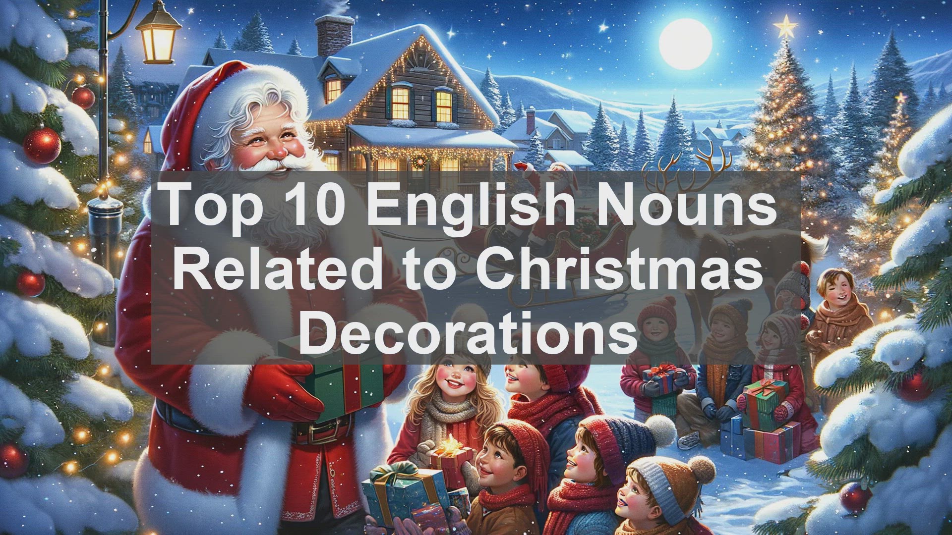'Video thumbnail for Top 10 English Nouns Related to Christmas Decorations'