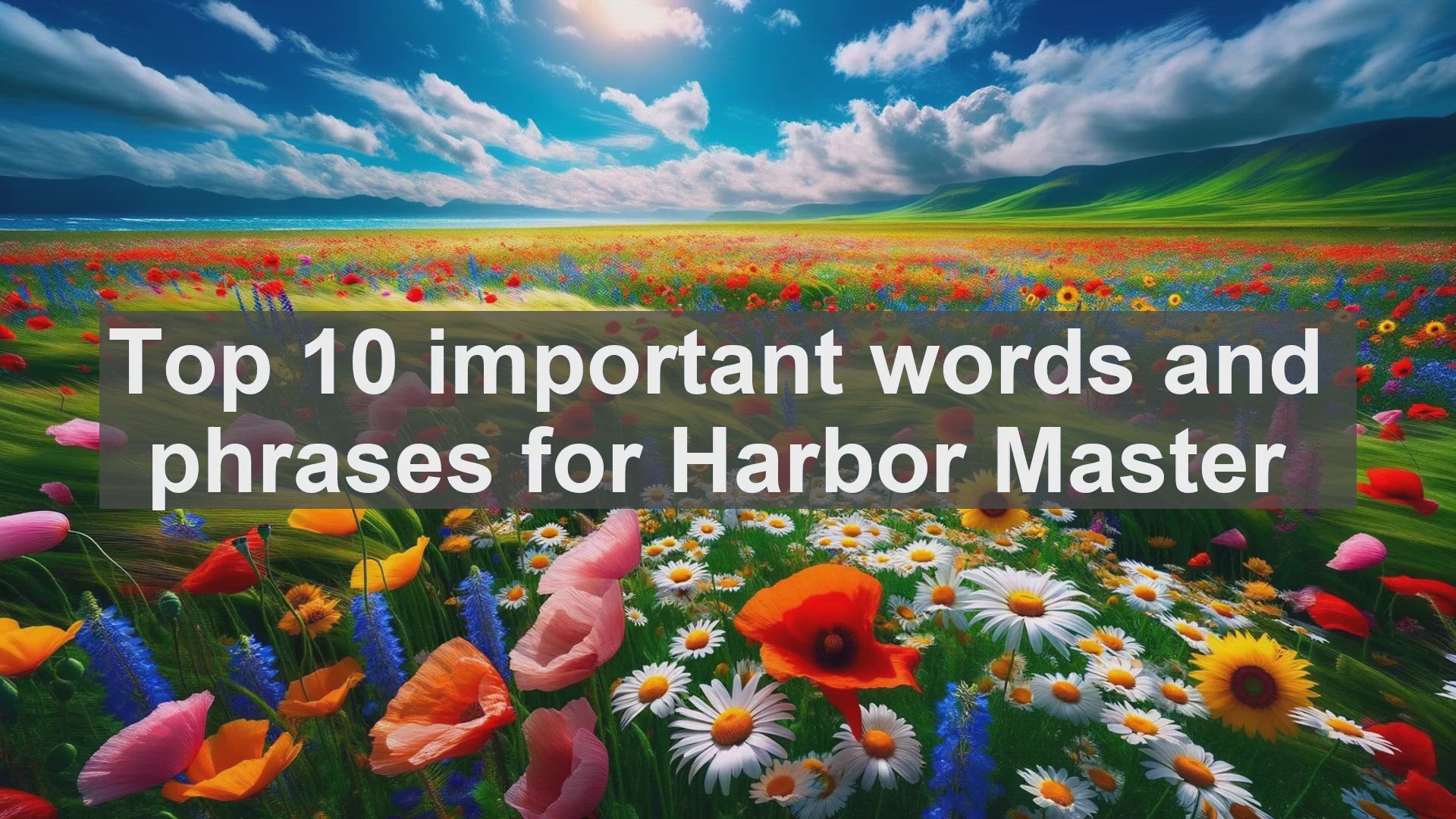 'Video thumbnail for Top 10 important words and phrases for Harbor Master'