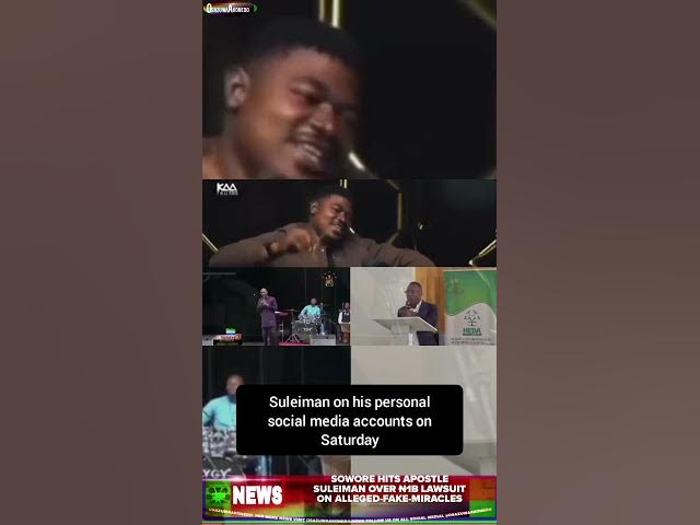 Video thumbnail for Sowore Hits Apostle Suleiman Over ₦1b Lawsuit On Alleged-Fake-Miracles