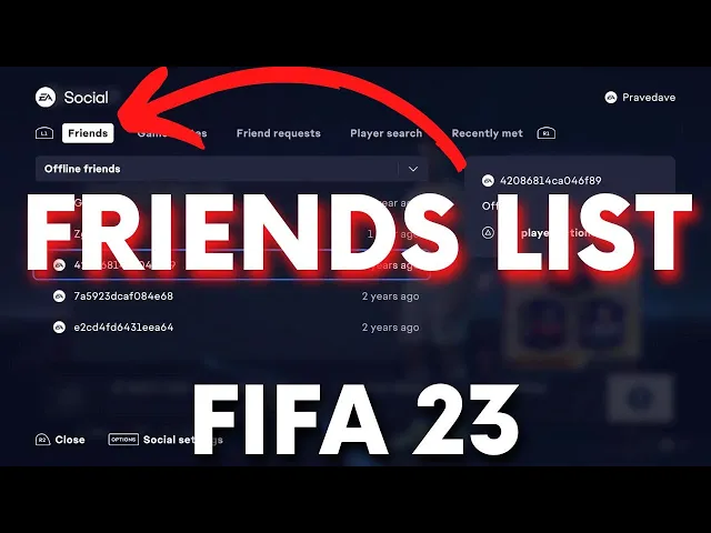 Video thumbnail for How to Open Friend List in FIFA 23 - Friends in FIFA 2023