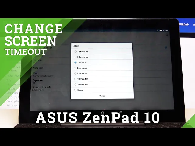 Video thumbnail for How to Set Screen Timeout in ASUS ZenPad 10 – Choose Blackout Time