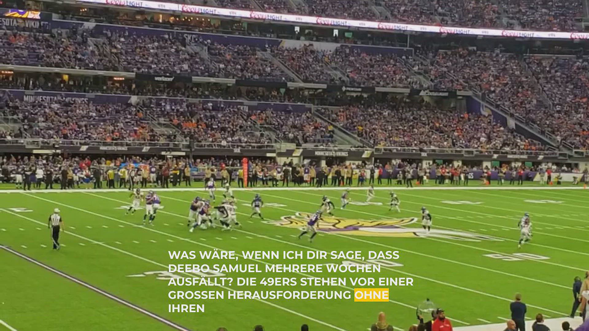 'Video thumbnail for 49ers Deebo Samuel fllt mit Wadenverletzung lnger aus'