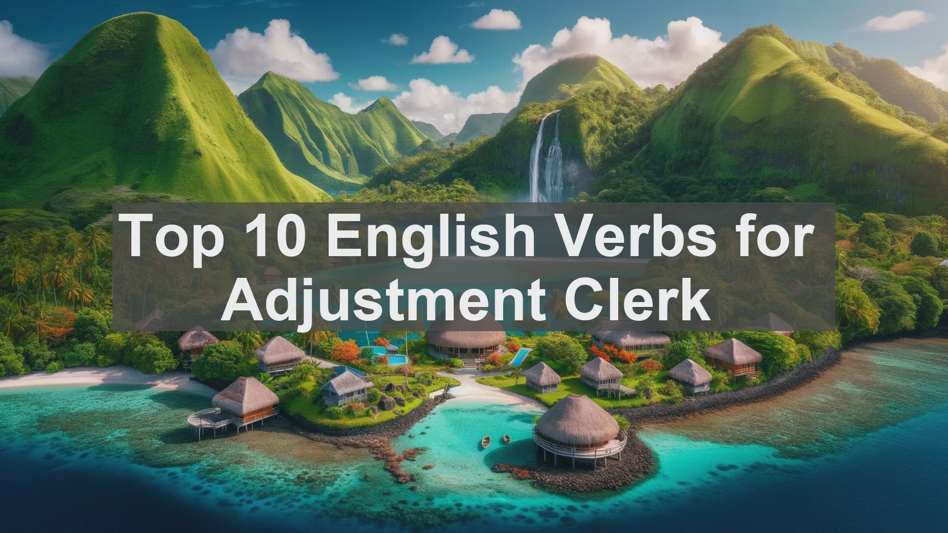 'Video thumbnail for Top 10 English Verbs for Adjustment Clerk'
