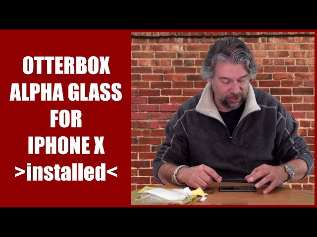 Video thumbnail for OtterBox Alpha Glass Screen Protector for iPhone X -- INSTALLED!