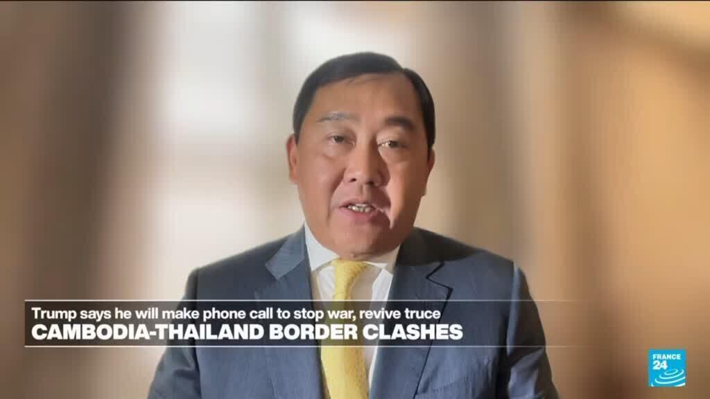 Video thumbnail for Cambodia’s PM adviser calls for diplomacy amid renewed border clashes with Thailand