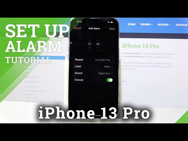 Video thumbnail for How to Set Up Alarm Clock on iPhone 13 Pro - Manage Alert Ringtone