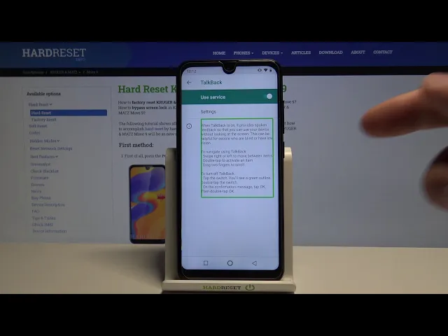 Video thumbnail for How to Activate TalkBack on KRUGER & Matz Move 9 – Use TalkBack