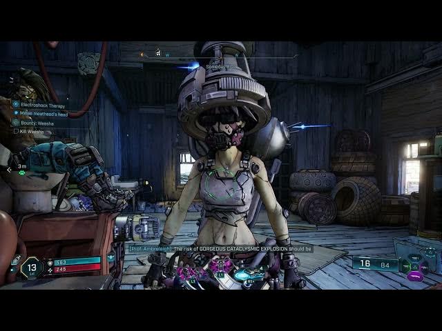 Video thumbnail for Borderlands 4 - Electroshock Therapy: Kill Badass Meathead  |Place Head | Flip Switches "He's Cured"