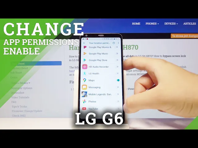 Video thumbnail for How to Enter App Permissions in LG G6 – Control App Settings