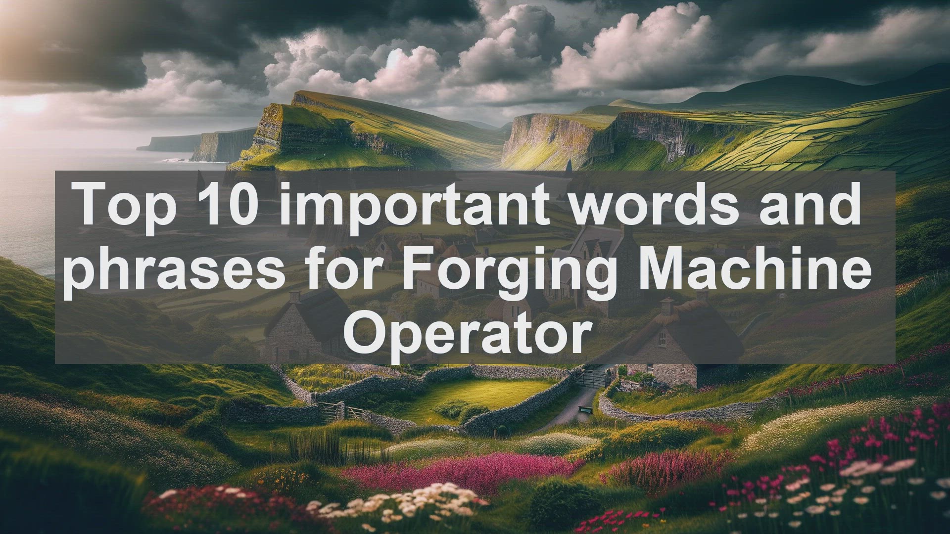'Video thumbnail for Top 10 important words and phrases for Forging Machine Operator'