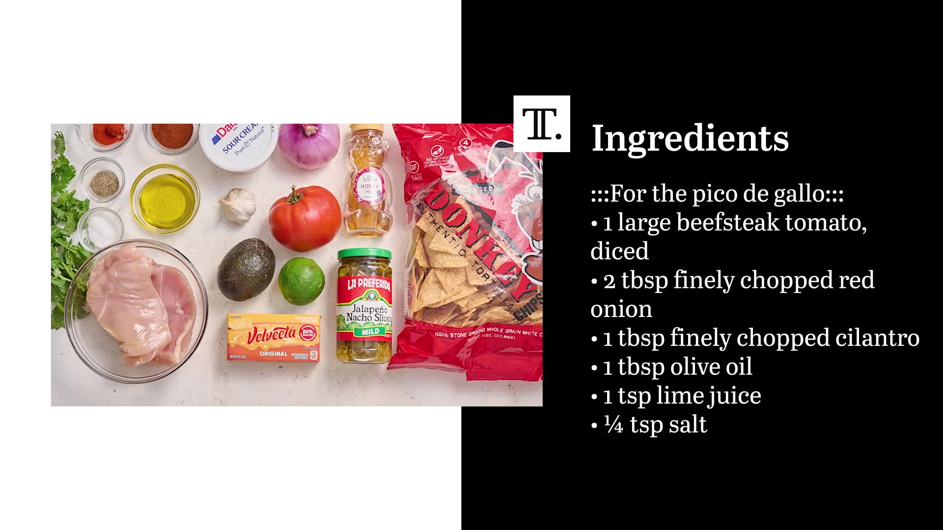 'Video thumbnail for These Cheesy Chicken Nachos Have A Chili-Lime Twist'