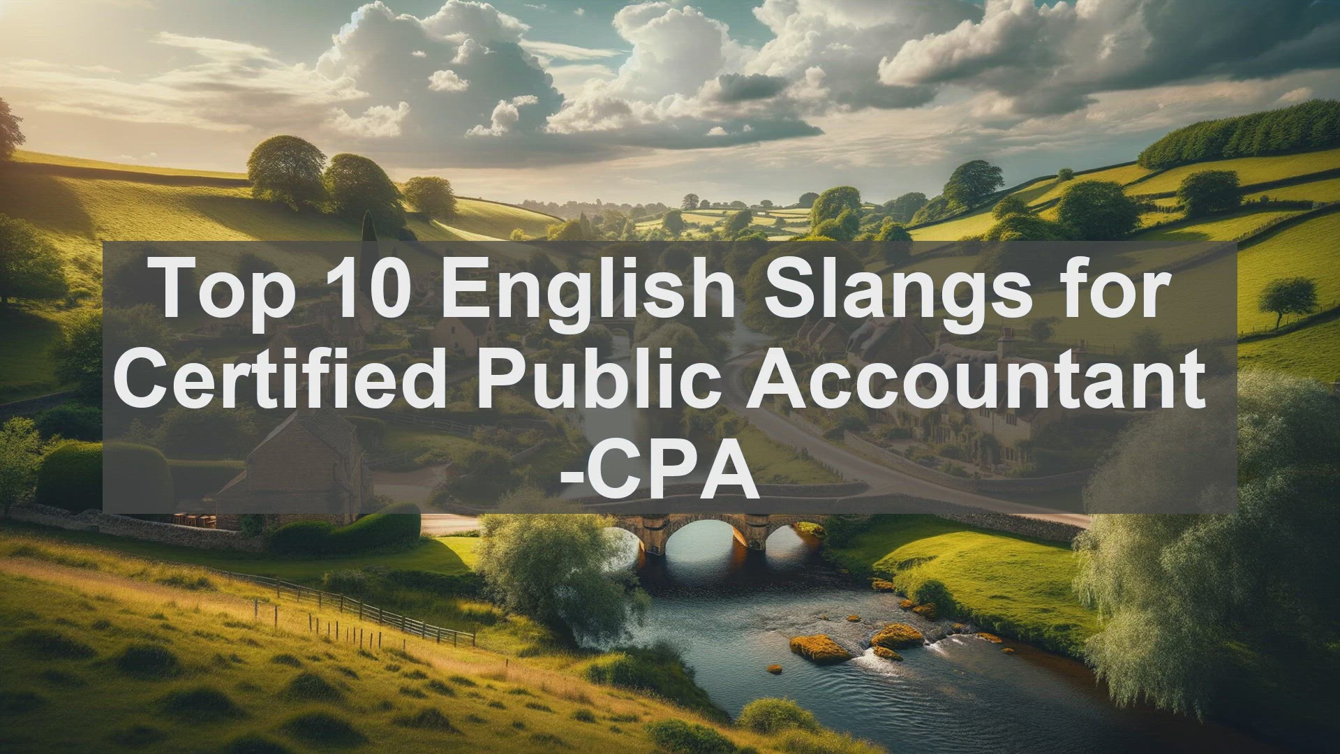'Video thumbnail for Top 10 English Slangs for Certified Public Accountant CPA'