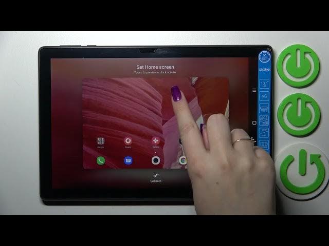 Video thumbnail for How to Apply Main Screen Photo on ALCATEL 3T 10 4G - Set Up New Wallpaper