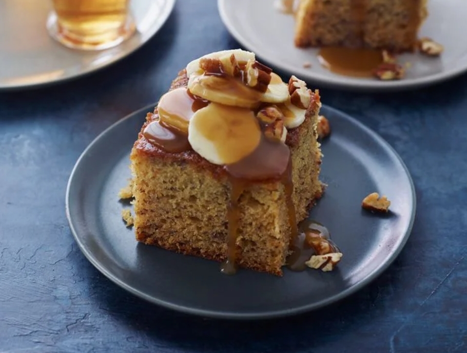 'Video thumbnail for Sticky Toffee Banana Cake Recipe '