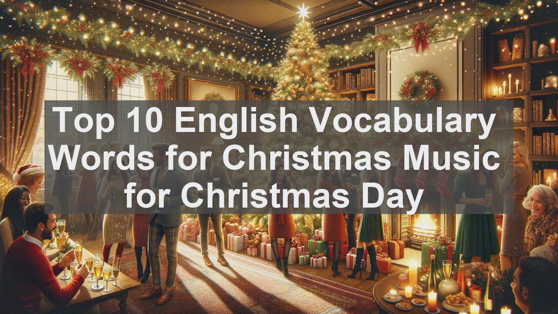 'Video thumbnail for Top 10 English Vocabulary Words for Christmas Music for Christmas Day'