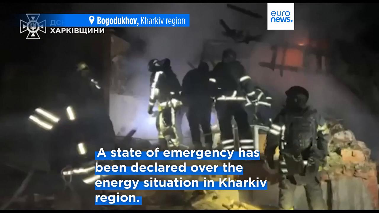 Video thumbnail for Russian drone strike kills father and three children in northern Ukraine, officials say