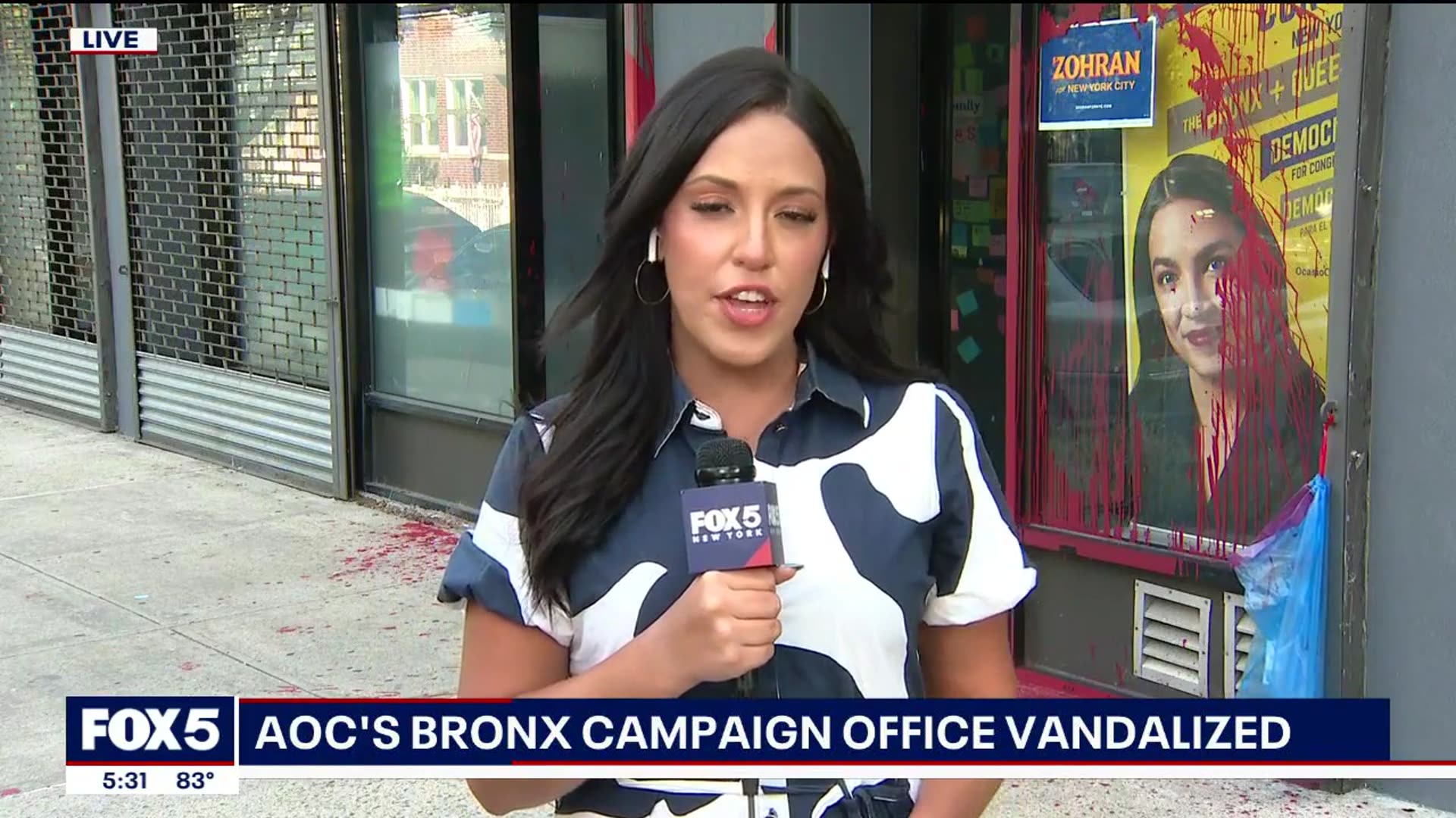 'Video thumbnail for AOC's Bronx campaign office vandalized'