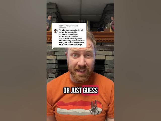 Video thumbnail for Passive perception in #dnd works on traps