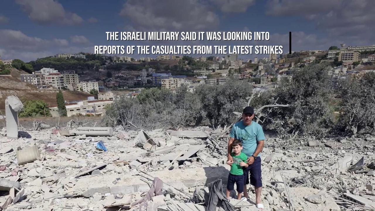Video thumbnail for Israeli Strikes In Southern Lebanon Kill At Least 11, State Media Say.