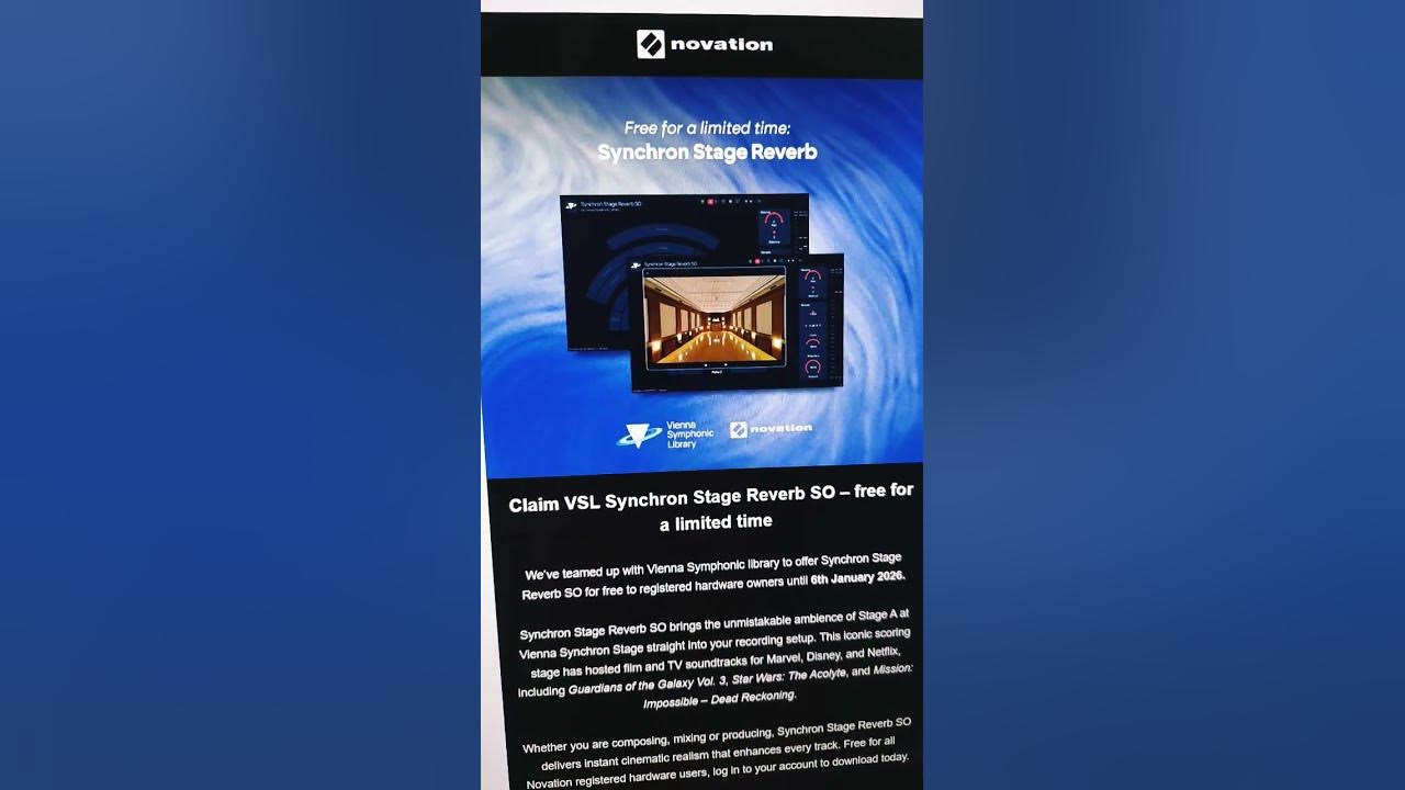 Video thumbnail for #novation #free #plugin #reverb #stage #vienna #symphony #library