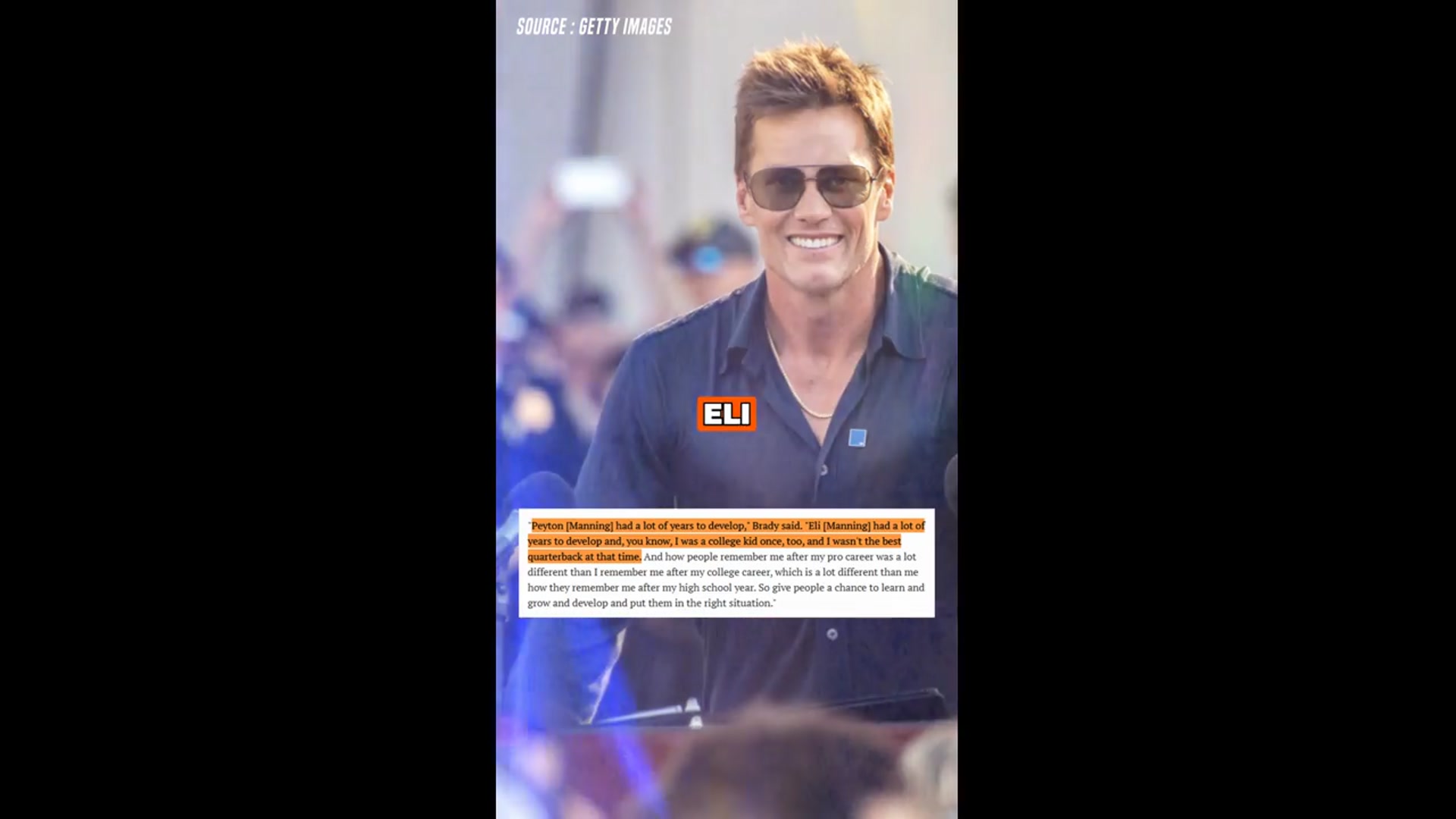 'Video thumbnail for Tom Brady Defends Arch Manning From Harsh Media Criticism'