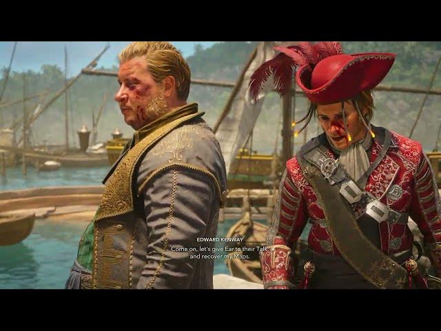 Video thumbnail for Assassin's Creed Black Flag Resynched - And My Sugar? Edward Kenway Talks with Stede Bonner Cutscene