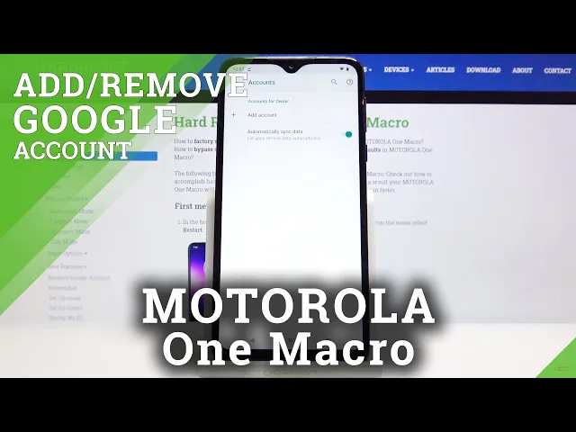 Video thumbnail for How to Manage Google Accounts in MOTOROLA One Macro – Add and Remove Google Account