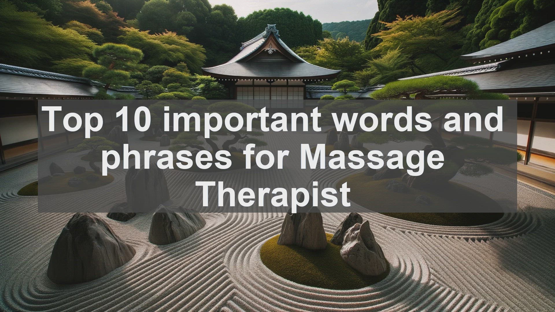'Video thumbnail for Top 10 important words and phrases for Massage Therapist'