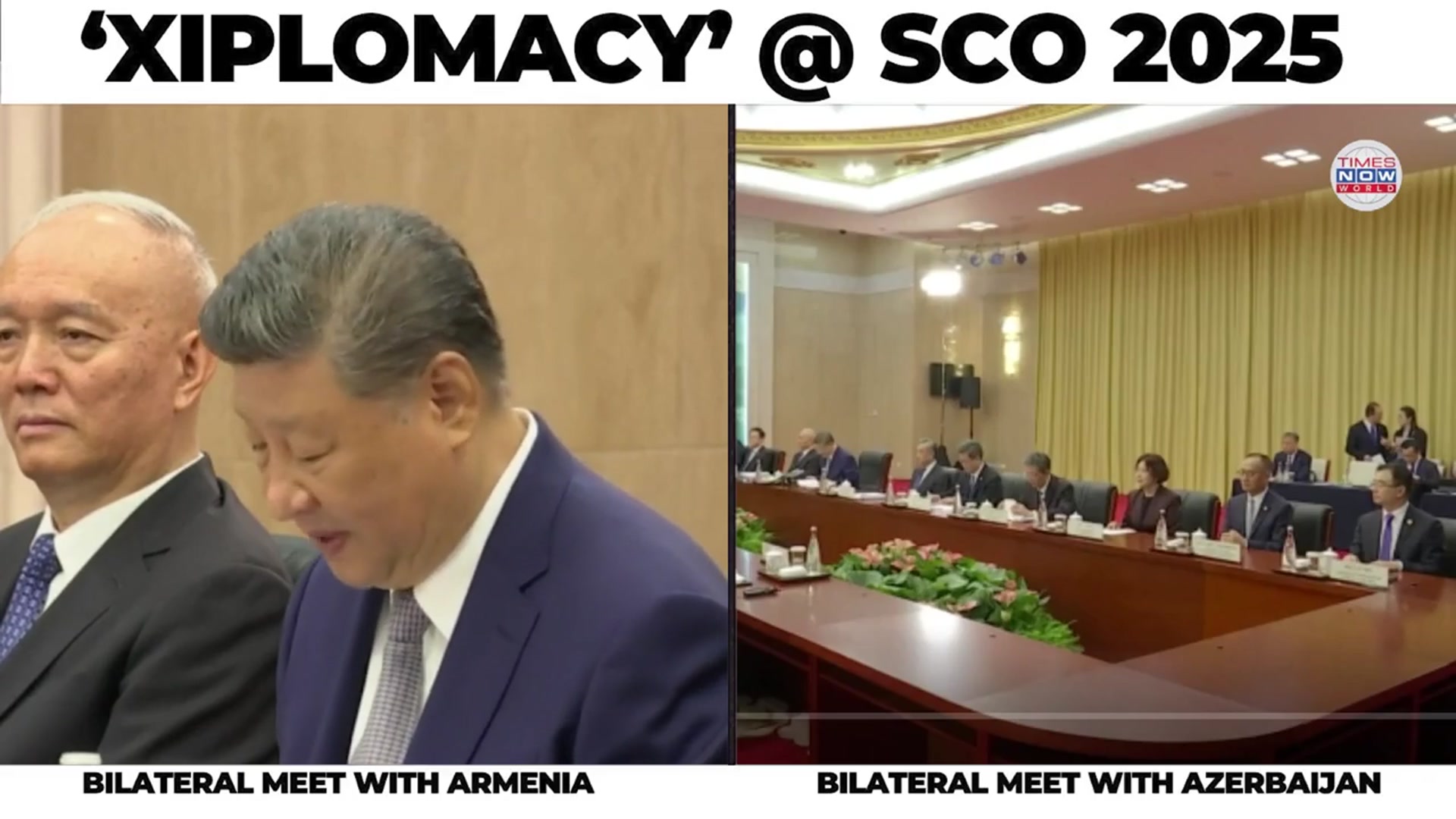 'Video thumbnail for Xi Meets Pashinyan & Aliyev in Tianjin After Trump-Brokered Peace'