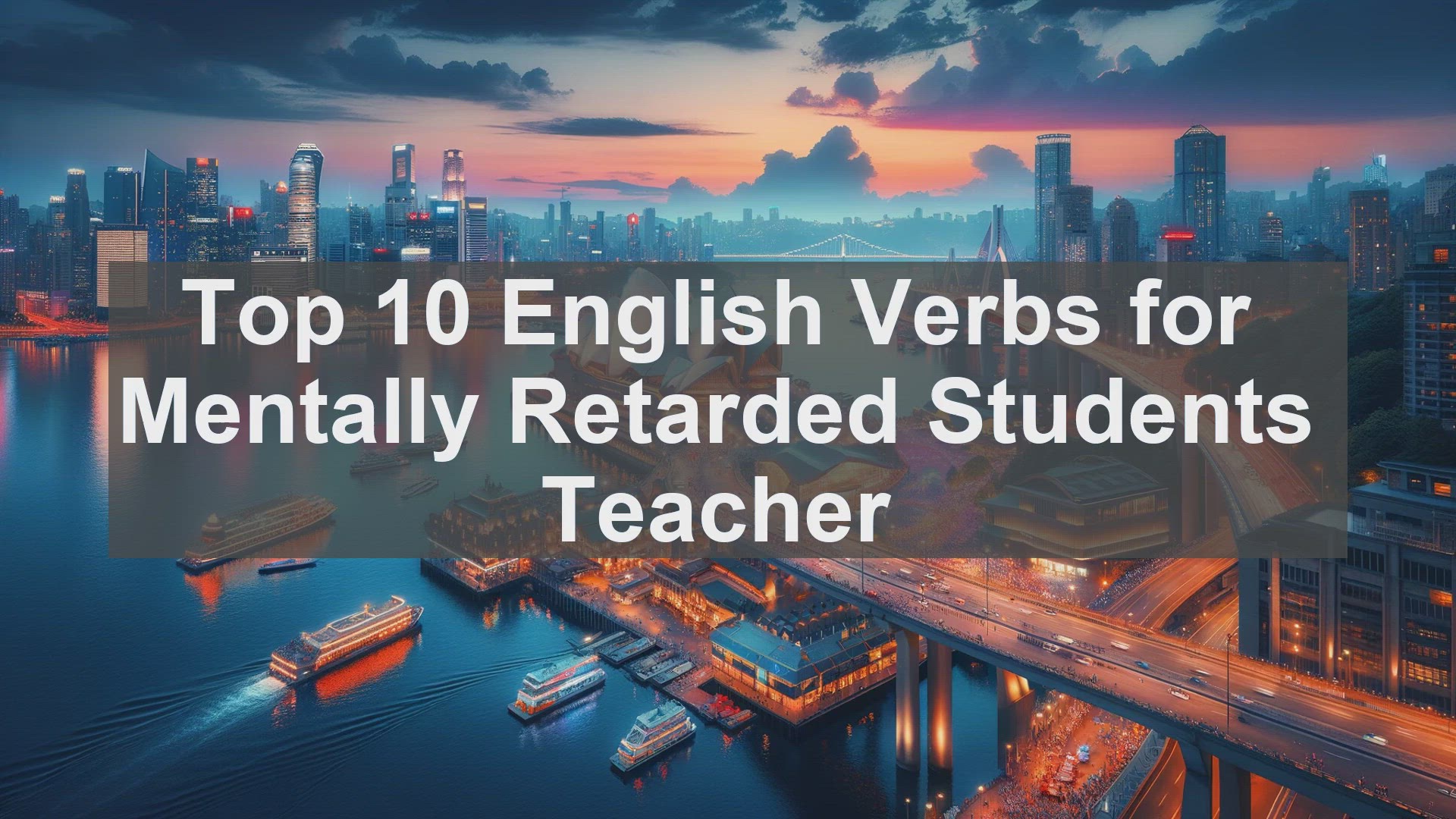 'Video thumbnail for Top 10 English Verbs for Mentally Retarded Students Teacher'