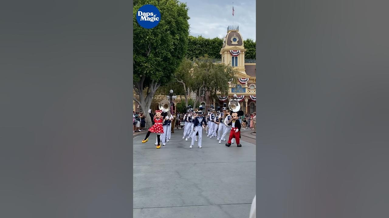 'Video thumbnail for Mickey and Minnie dancing into the new week with the Disneyland Band! How is your week starting off?'