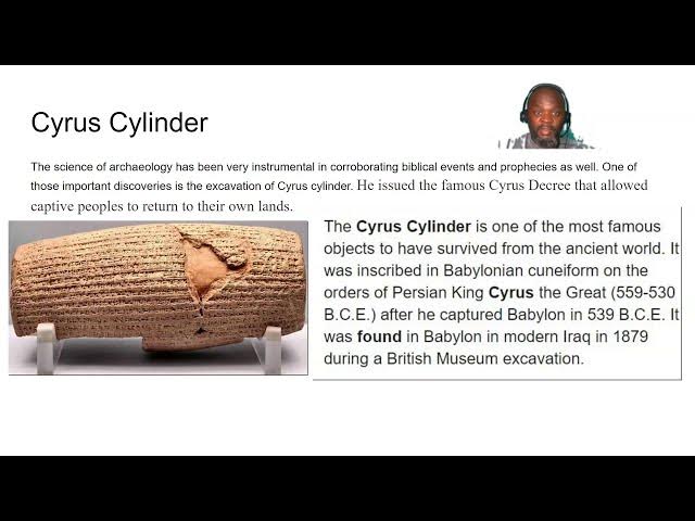 Video thumbnail for Isaiah 45 Prophecy Corroborated & Authenticated By King Cyrus Cylinder