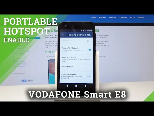 Video thumbnail for How to Activate Portable Hotspot in VODAFONE Smart E8 - Mobile Data