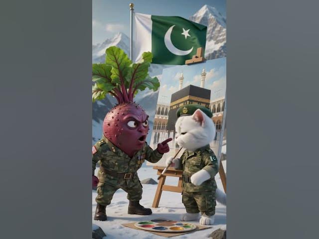 Video thumbnail for ​جب چکندر جنرل نے بلی فوجی کو ڈانٹا! 🪖😂   #FunnyReels​#CuteCat​#ViralShorts​#FunnyAnimation