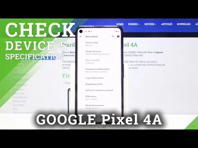 Video thumbnail for How to Check Device Specification in GOOGLE Pixel 4A – Phone Information