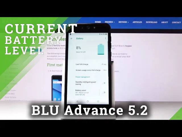 Video thumbnail for How to Locate Battery Percentage in BLU Advance 5.2- Battery Status