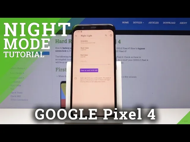 Video thumbnail for How to Use Night Mode in GOOGLE Pixel 4 - Eye Protection