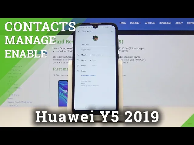 Video thumbnail for How to Add Photo to Contact to HUAWEI Y5 2019 - Personalize Contact Profile