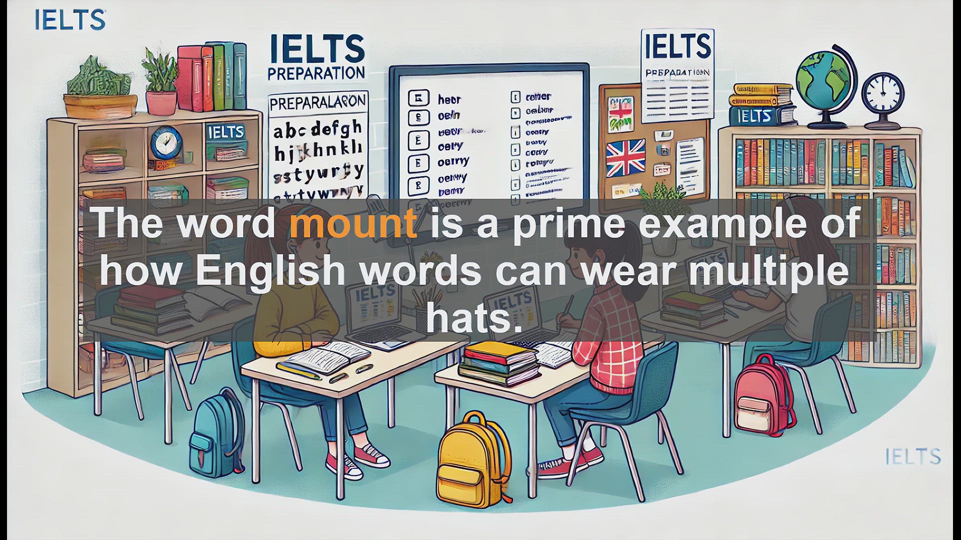 'Video thumbnail for 2500 Must Know IELTS 6.5 Vocabulary - Master the Word 'Mount': Boost Your IELTS Score'