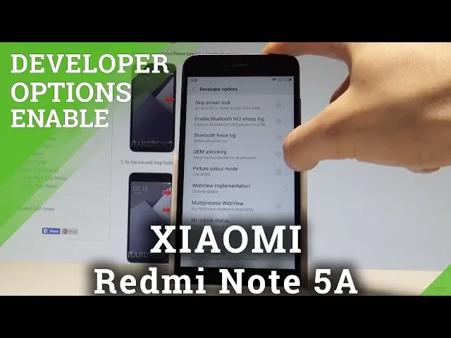 Video thumbnail for How to Unlock Developer Options in XIAOMI Redmi Note 5A - USB Debugging |HardReset.Info