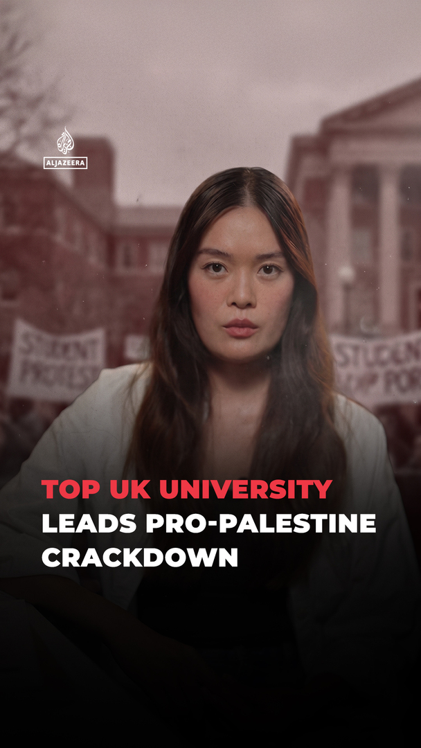 Video thumbnail for Top UK university leads pro-Palestine crackdown