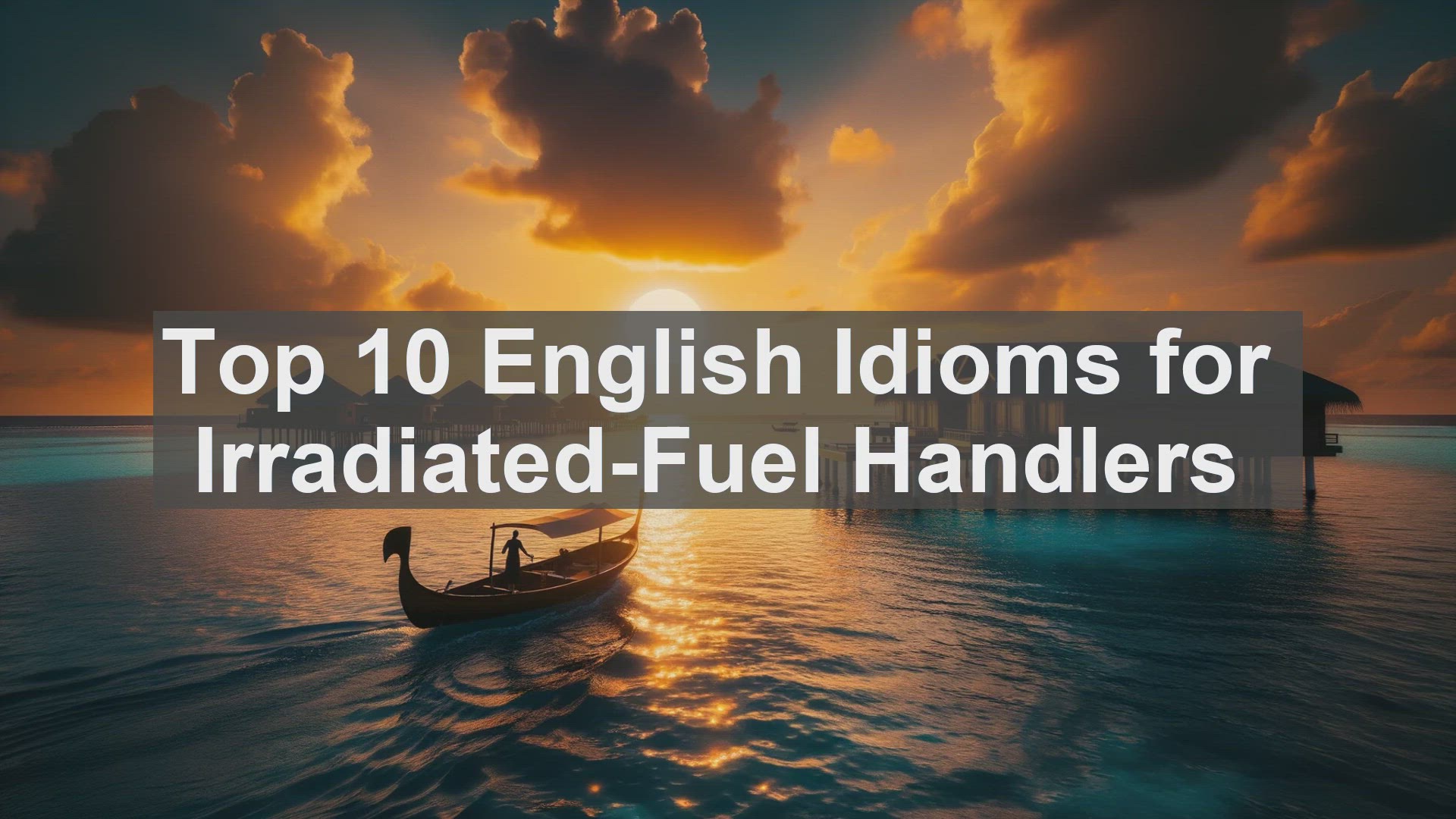 'Video thumbnail for Top 10 English Idioms for IrradiatedFuel Handlers'