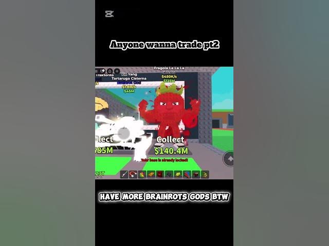 Video thumbnail for Anyone wanna trade (I have more secrets and brainrot gods) #shorts #stealabrainrot #roblox