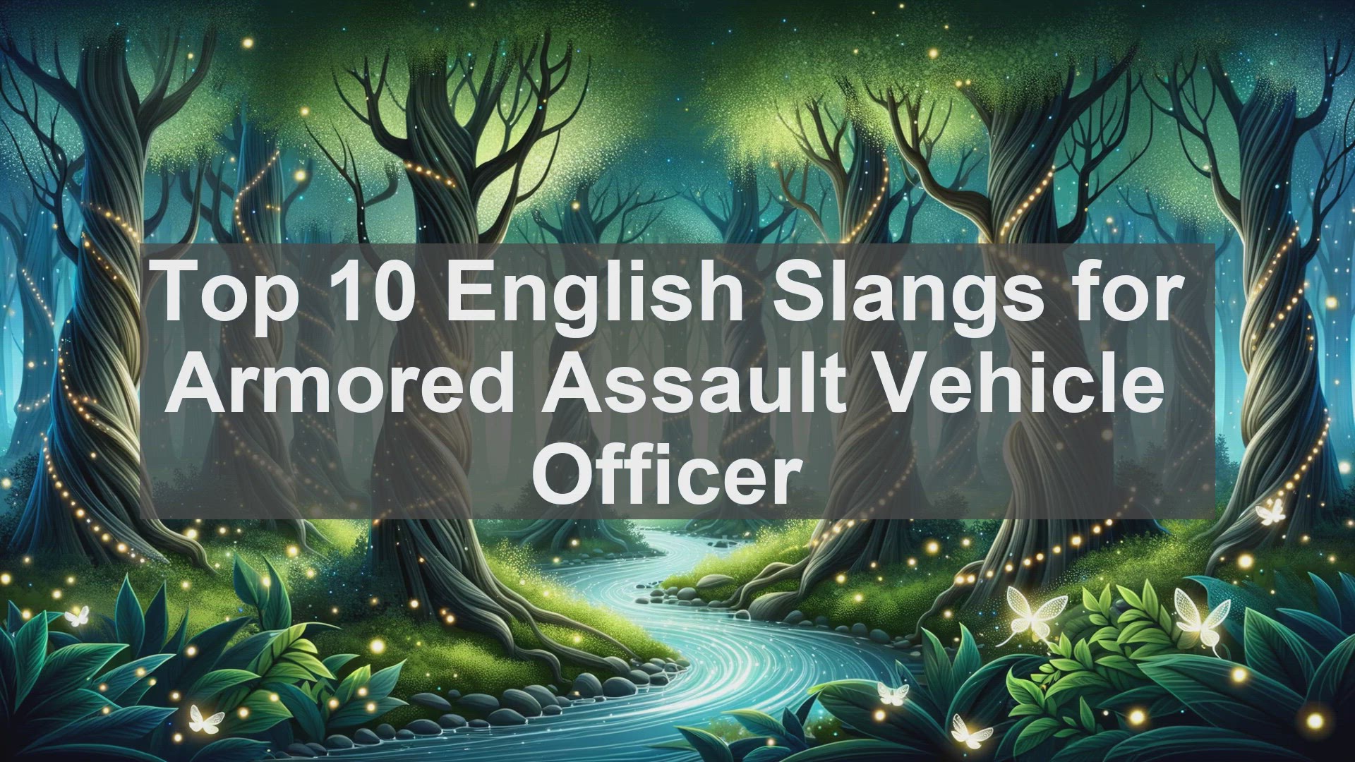 'Video thumbnail for Top 10 English Slangs for Armored Assault Vehicle Officer'