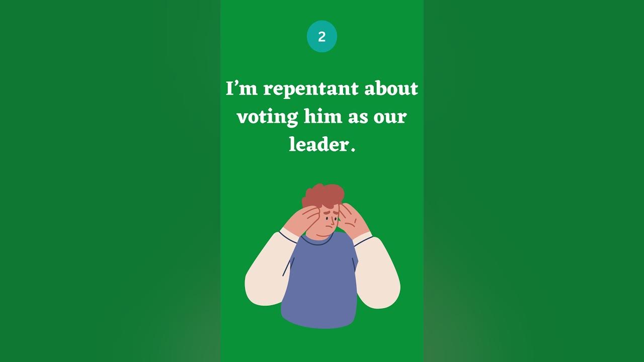 'Video thumbnail for Express Regret Using I am repentant about'