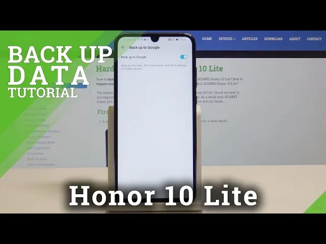 Video thumbnail for How to Backup Data in Honor 10 Lite - Enable Google Backup