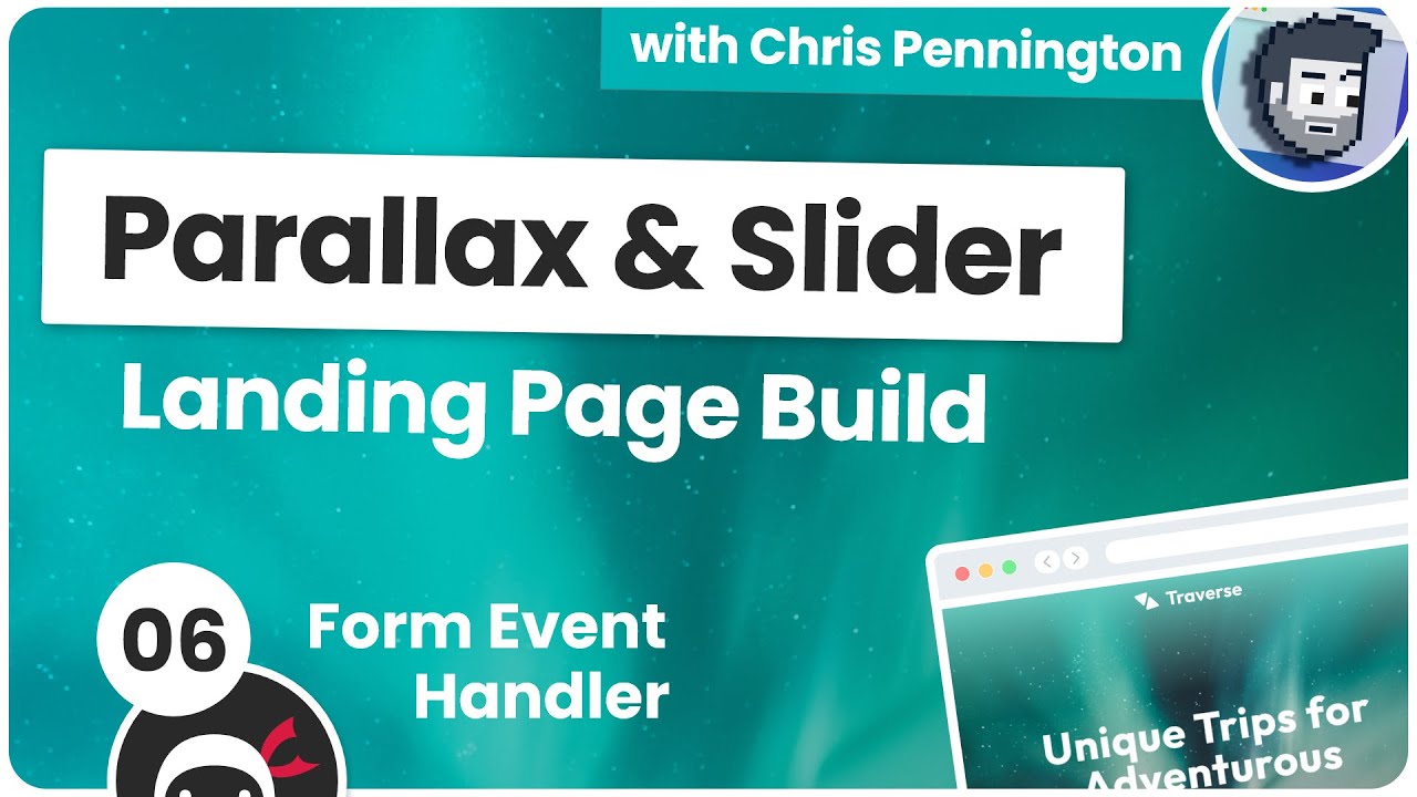 'Video thumbnail for Landing Page Build (with Parallax) #6 - Form Event Handler'