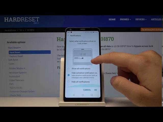 Video thumbnail for How to Change Lock Method in LG G6 - Set Up PIN/ Pattern/ Knock Code