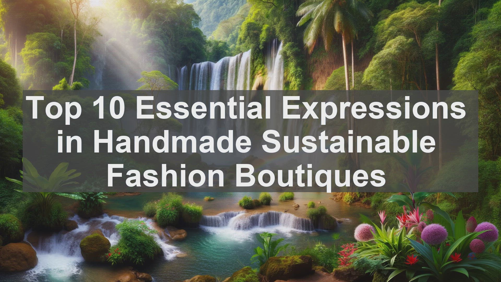 'Video thumbnail for Top 10 Essential Expressions in Handmade Sustainable Fashion Boutiques'